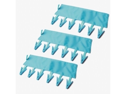 2026-linjou 3 Clip De Colgar Portátil Secador De Ropa Viaje 6 Pinzas Plegable Azul