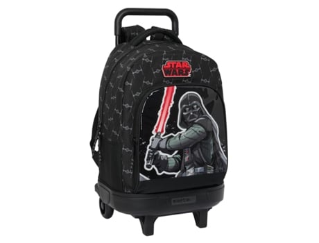 Mochila Escolar con Ruedas STAR WARS The fighter (Negro - Poliéster 300D)