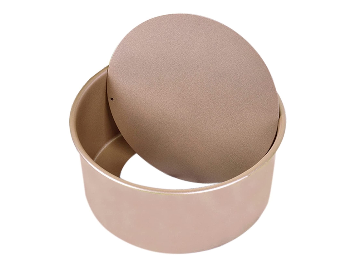 Molde Redondo Para Pastel Con Fondo Vivo - Oro Espesado - 4 Pulgadas JEIIBRZUI