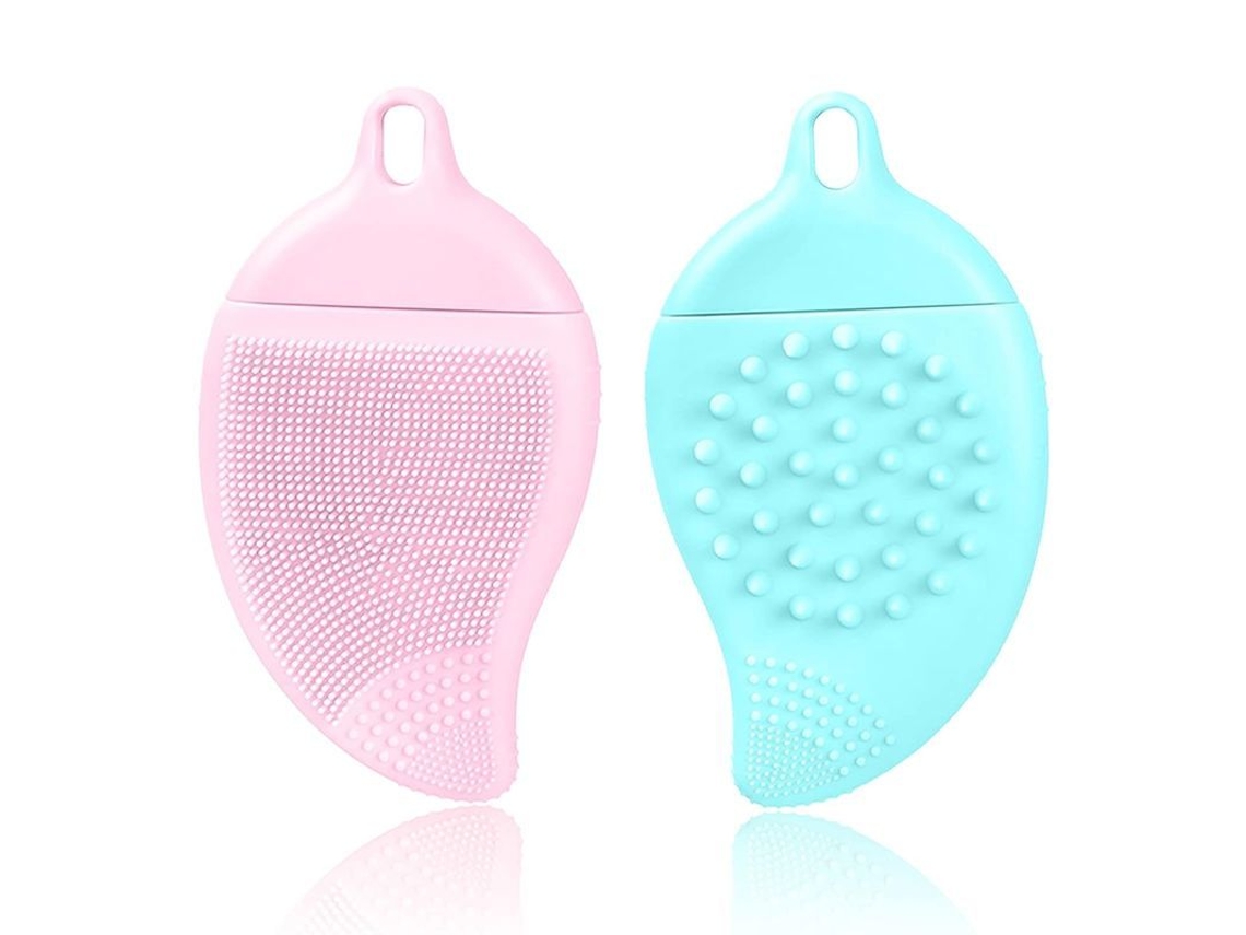 2 Cepillos De Limpieza Facial Manuales De Silicona, Masajeadores Para Piel Sensible Y Delicada.