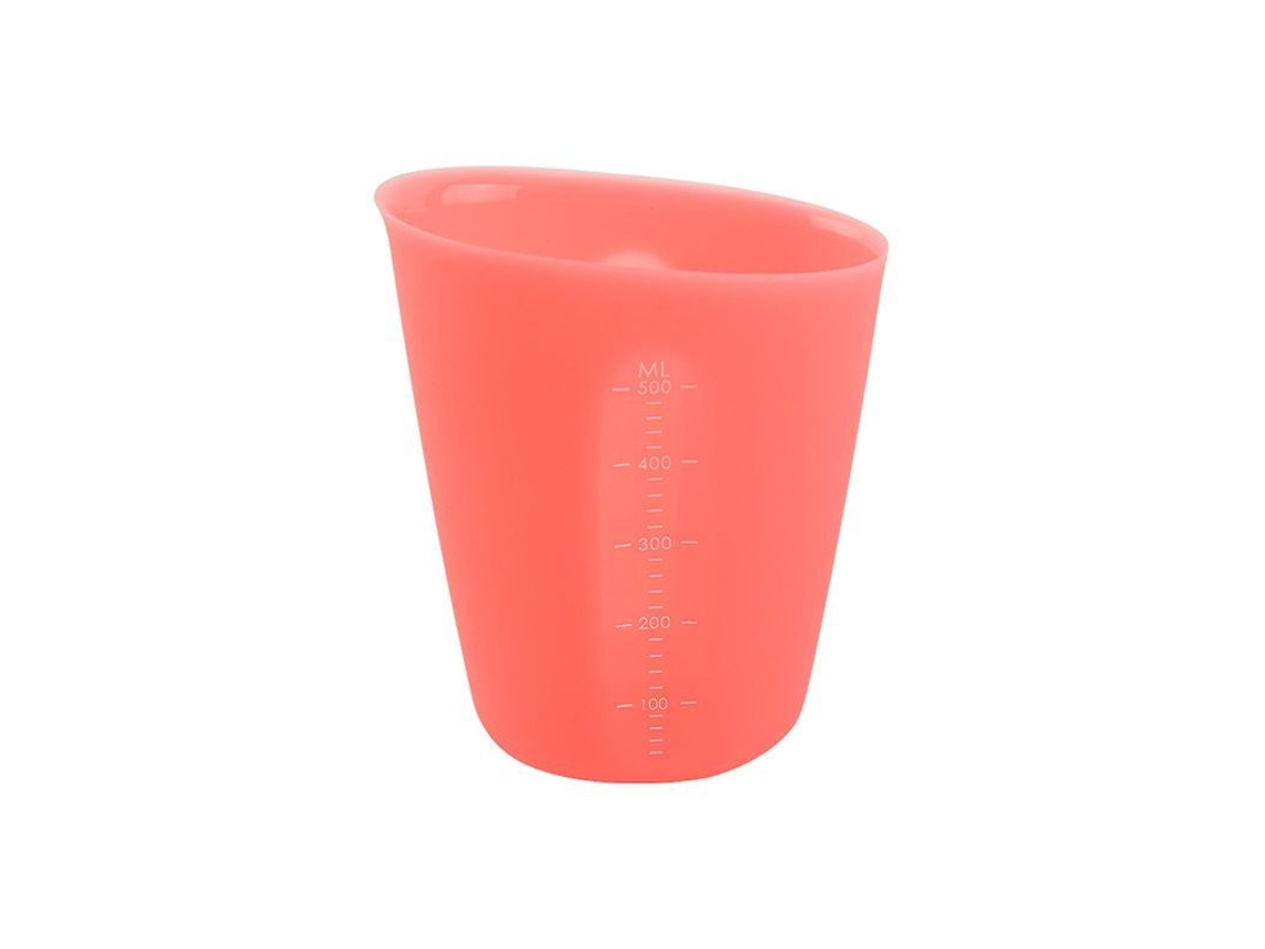 Taza Medidora De Silicona Anti-deslizante Borde Suave Fácil De Limpiar Herramienta Para Hornear 250ml/500ml 250ml Rojo