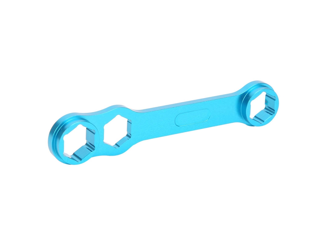 Llave para rodamientos de pesca DIY, aluminio azul