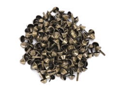 200 Pasadores Planos De Latón Antiguo De 12 Mm Para Marroquinería Y Bolsos.