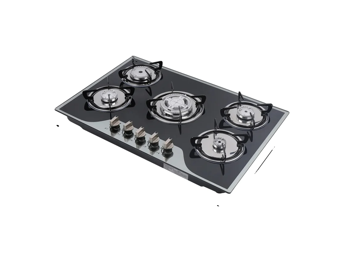 Cocina a gas de 5 quemadores, diseño de bajo consumo, color blanco OEM
