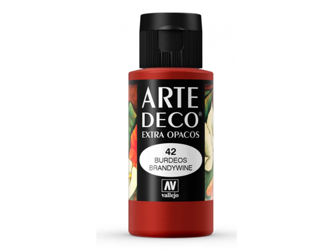 Pintura Acrilica Arte Deco Vallejo 60 Ml (Burdeos 42)