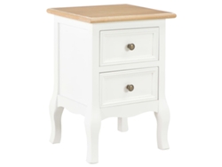 Maison Exclusive - Mesitas De Noche 2 Unidades Mdf Blanco 35x30x49 Cm