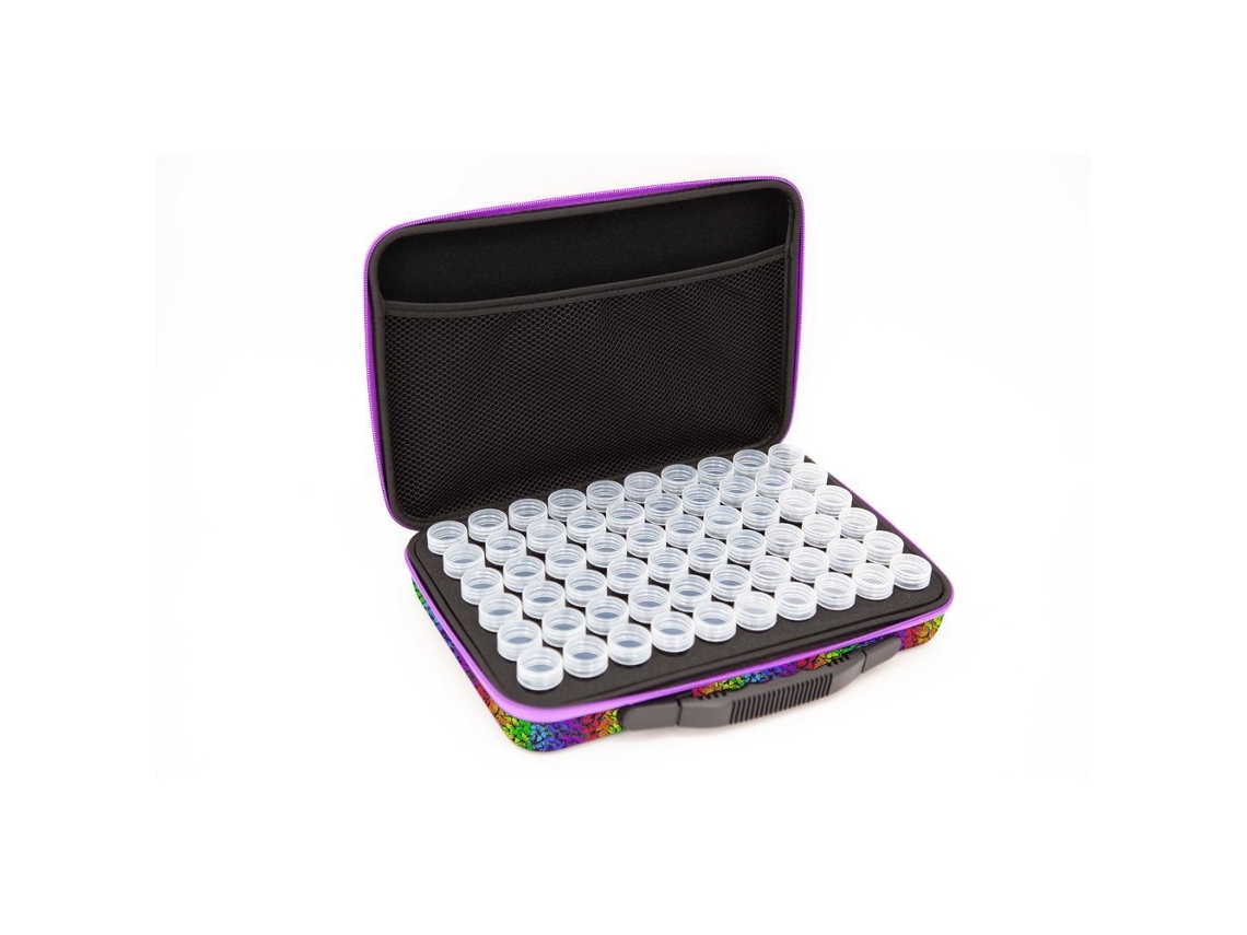 Kit de Almacenamiento de diamantes y pedrería - 60 frascos - Mariposas CRYSTAL ART