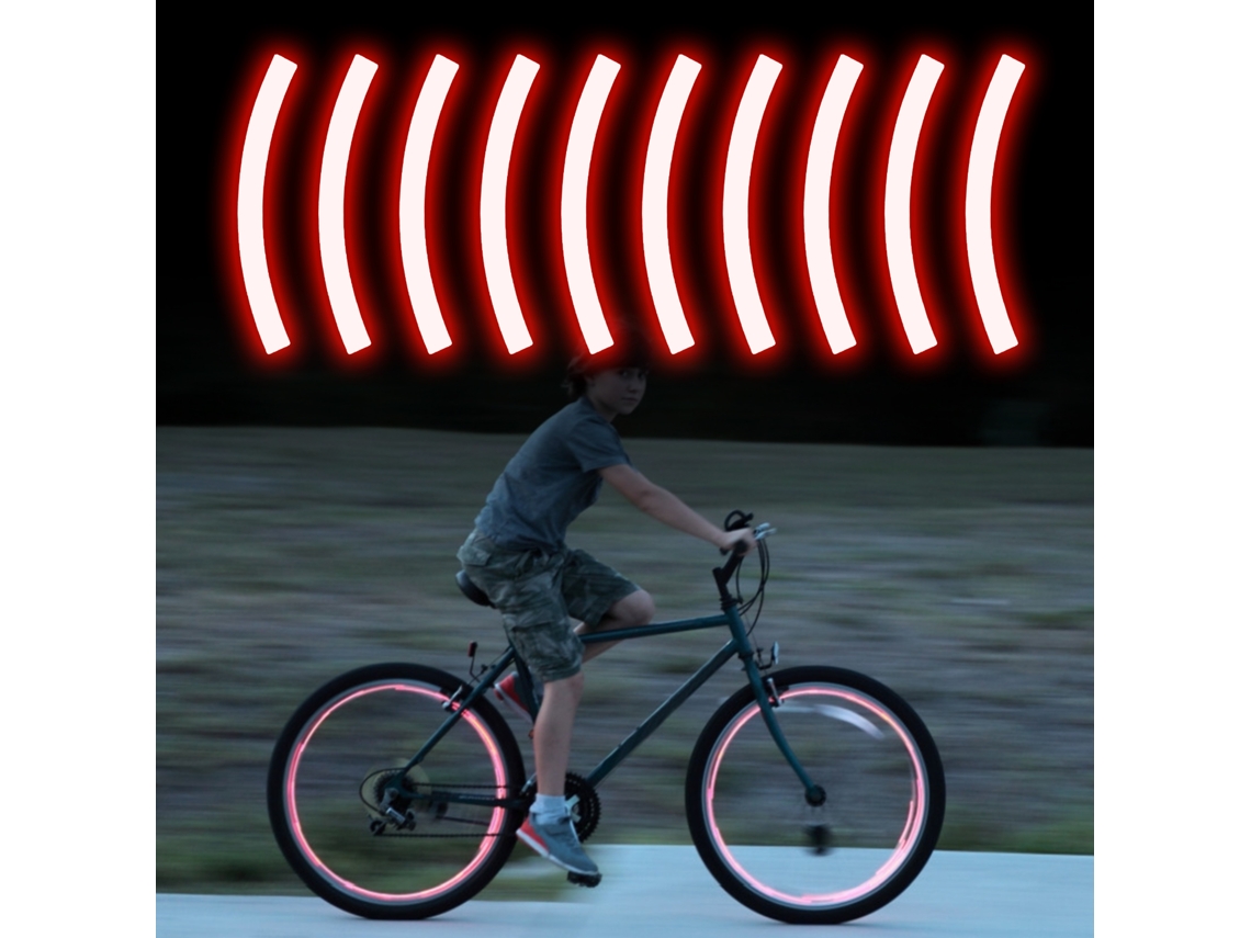 10pcs Cinta Reflectiva Adhesiva Para Bicicleta Moto Coche Patinete, Pegatinas De Seguridad Reflectantes Para Ruedas Decoración