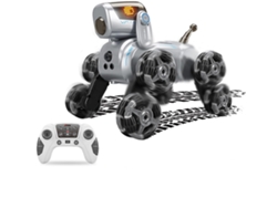 Perro Robot Interactivo Con Ladridos Y Música - Juguete Acrobático Inteligente Con Radiocontrol Para Niños De 8 A 13 Años (plateado)