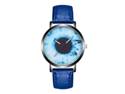 Reloj De Pulsera Analógico De Cuero Para Hombre Con Esfera Redonda, Movimiento De Cuarzo, Color Azul Marino.