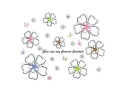 Precioso Vinilo Decorativo Floral Para Pared, Ideal Para Dormitorio, Sala De Estar O Residencia Estudiantil.