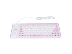 Teclado De Silicona Totalmente Sellado, Ligero, Portátil, Silencioso, Suave, Cómodo, Con Cable Usb, 85 Teclas Para Pc, Morado.