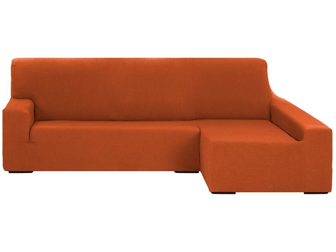 Funda Chaise Longue TODOPARAMICASA Túnez Naranja (Brazo Derecho Largo -  240 cm)