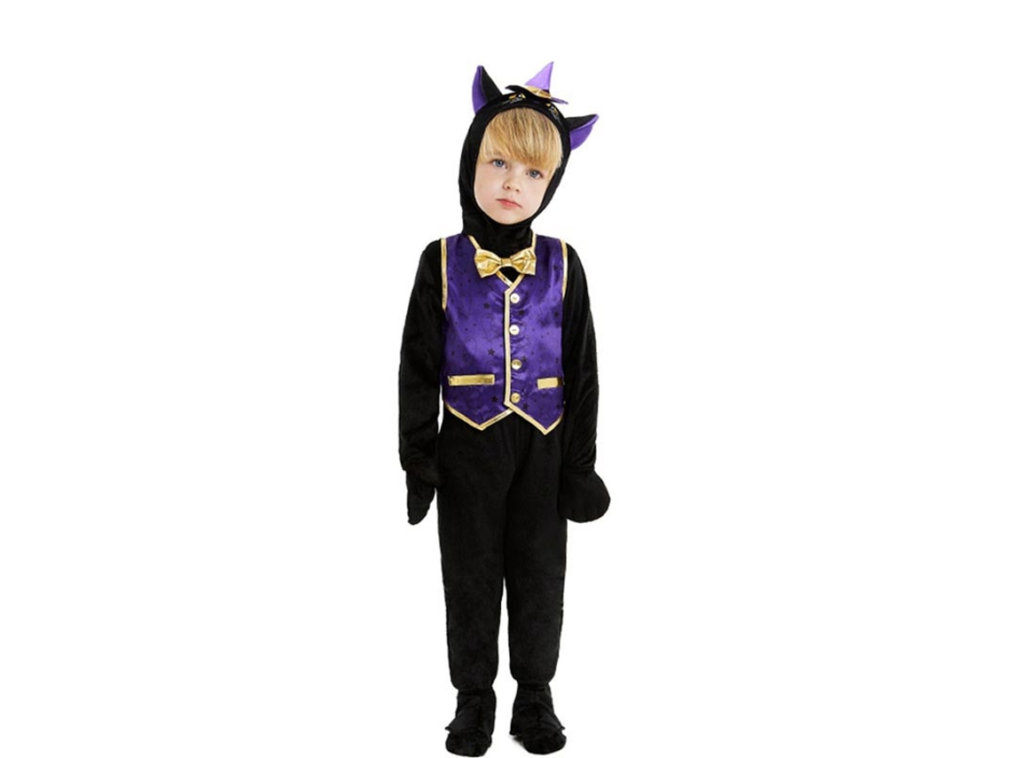 Disfraz de Gatito en traje con capucha y pajarita para bebé y niño