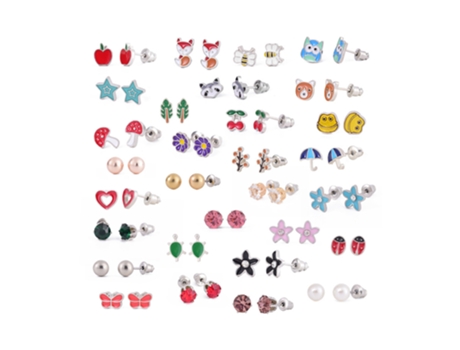 Pares De Aretes Coloridos Y Bonitos Para Niñas, Aretes Hipoalergénicos, Aretes De Acero Inoxidable Para Niñas Y Mujeres ZMDECQNA 30 Un