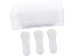 Juego de 3 mini brochas de maquillaje y brocha para polvos, prácticas y suaves. Gokoco