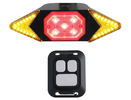 Luz trasera de bicicleta, luces de bicicleta superbrillantes, luz trasera de bicicleta recargable por USB, impermeable, negro, ENZONS