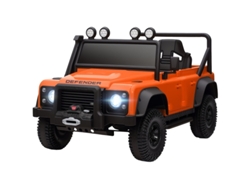 Coche eléctrico infantil de 12 V con mando a distancia, color naranja, con claxon musical, Ziwei Store