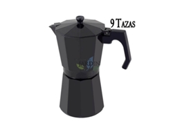 Cafetera Italiana SUINGA Aluminio Negro Inducción (9 Tazas)