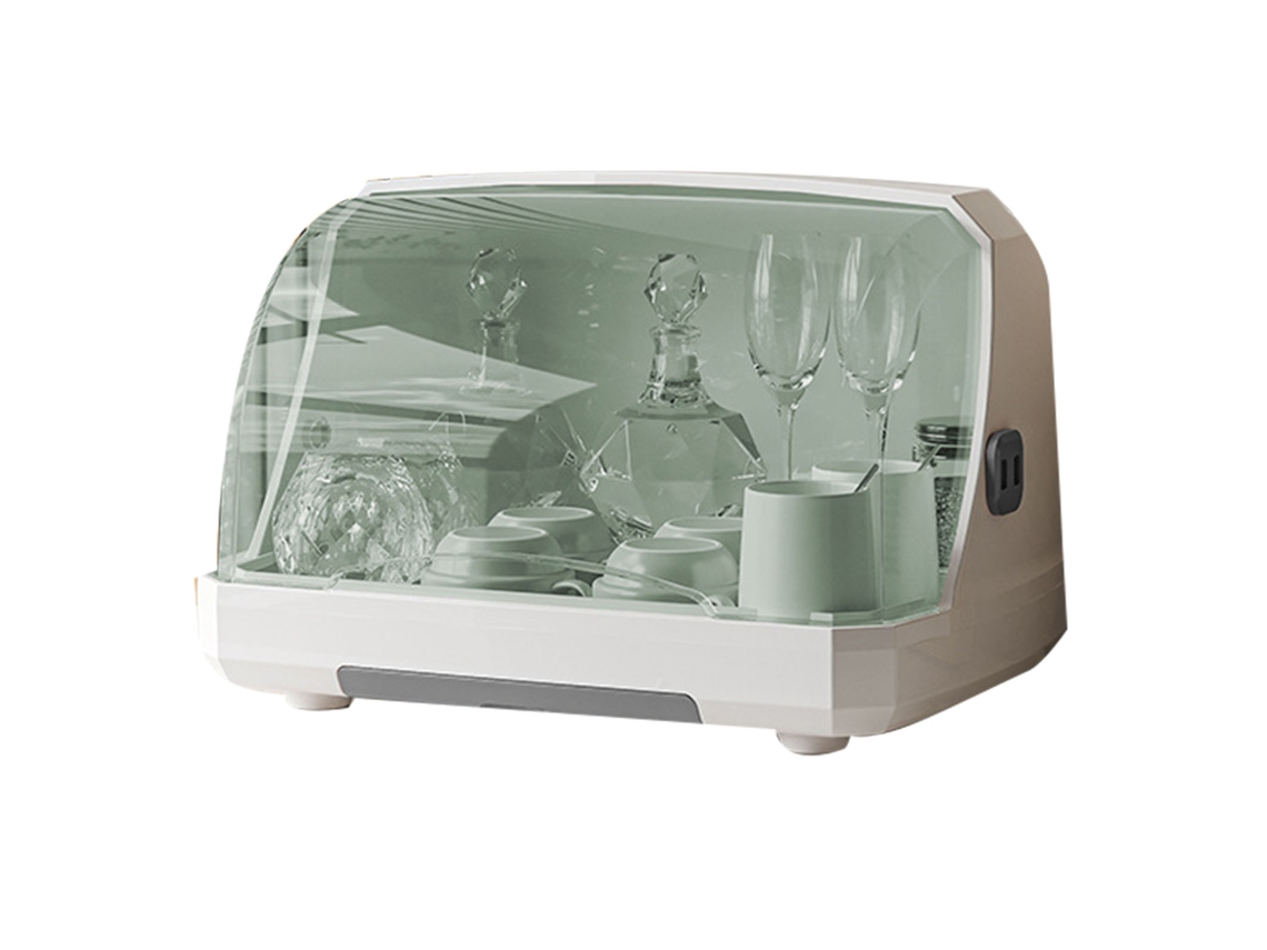 Estante Multifuncional Para Vasos De Mesa Con Tapa Y Desagüe - Gris