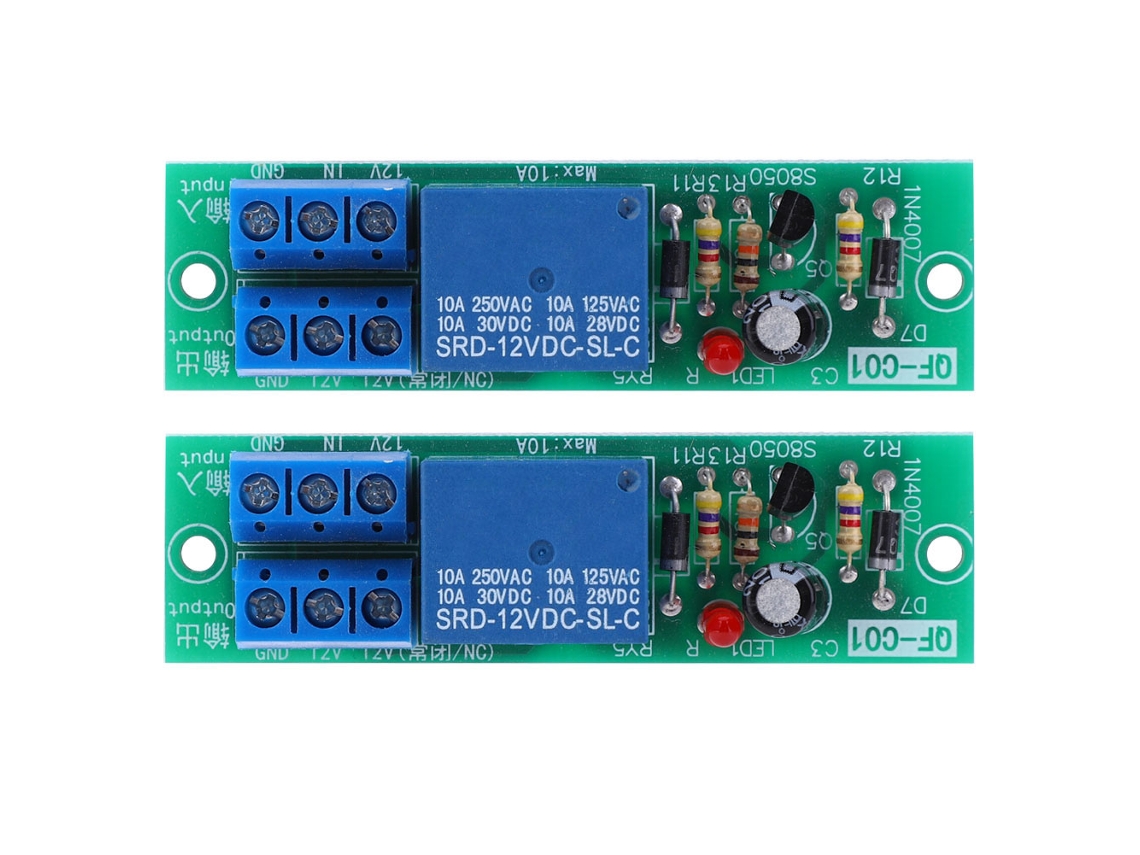 2 módulos de relé biestable QF C01 de 12 V CC para interruptor de arranque y parada en modificación de automóviles