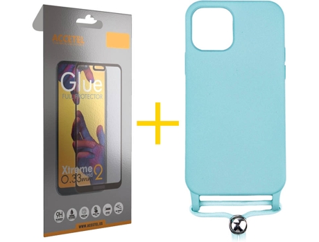 Carcasa + Protector de Pantalla para iPhone 11 Pro Max ACCETEL Verde Agua