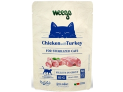 Pack de Comida Húmeda para Gatos Esterilizados WEEGO 85 g x24 (Pavo)