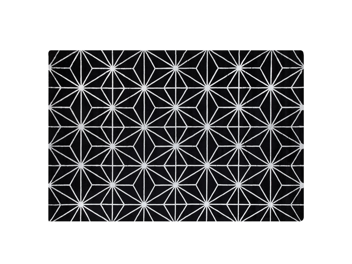 Alfombra de pelo corto BELIANI Sibel de Viscosa Negro 160x230
