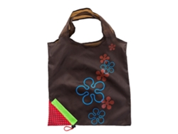 Bolsa de la compra plegable y reutilizable con estampado de fresas. GOKOCO