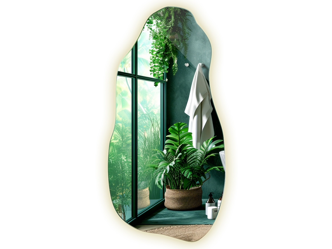 Espejo de pared LED irregular sin marco Espelharte (40x80 cm - Luz neutra 4000K)