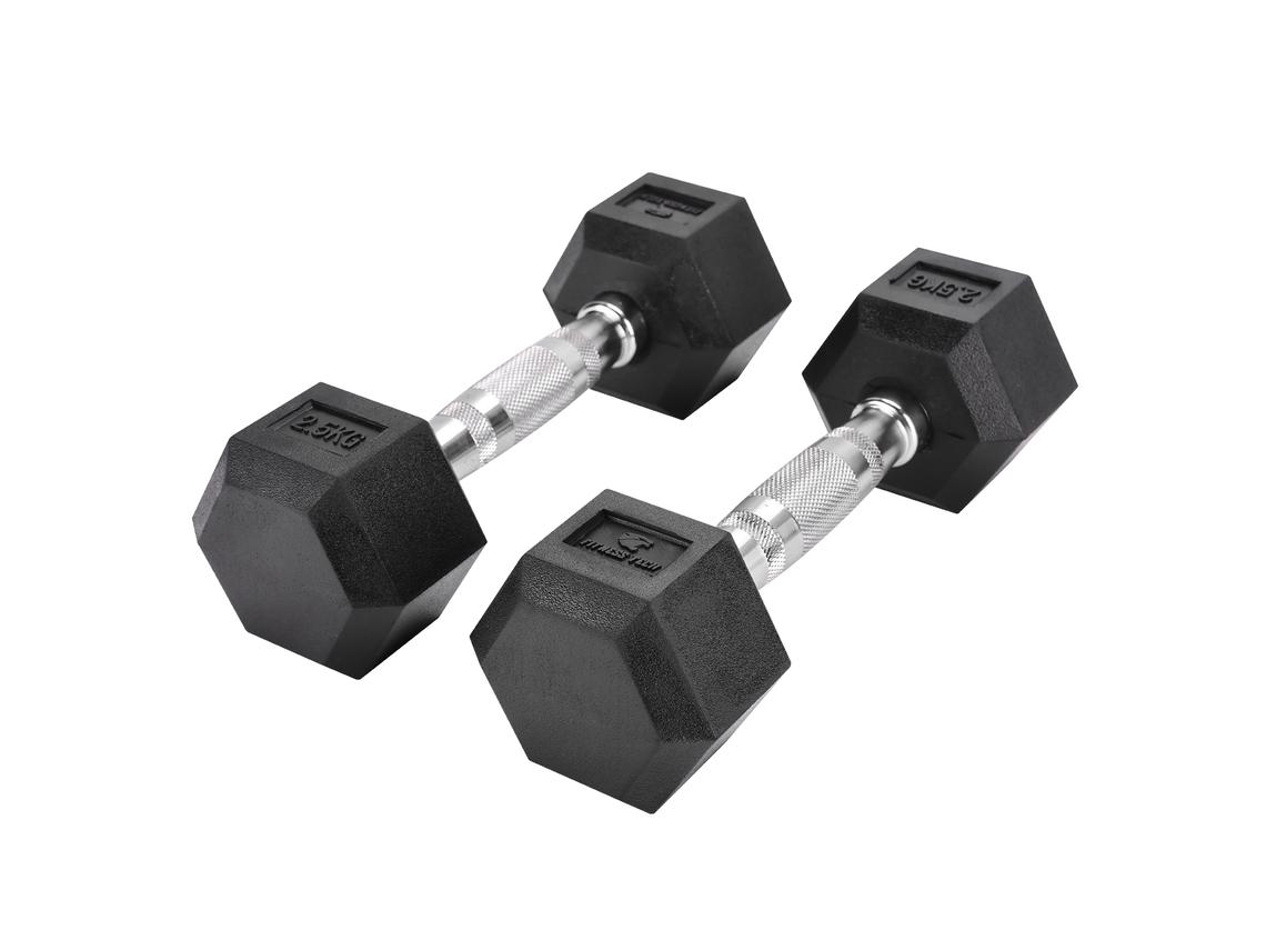 Mancuernas hexagonales 2,5kg Fitness Tech Set 2 Unidades