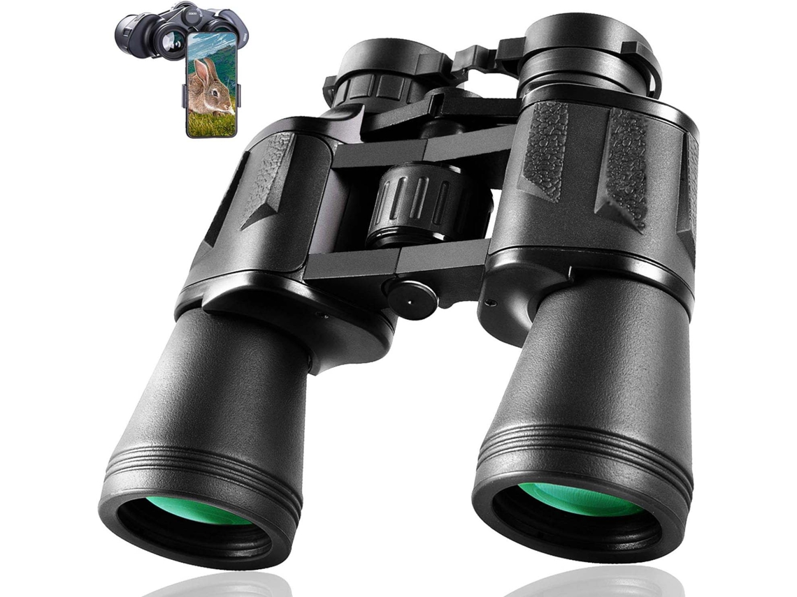 Binoculares para adultos - Binoculares de alta potencia 20x50 para observación de aves, gran ocular de 28mm, binoculares impermeables para caza, CHRONUS