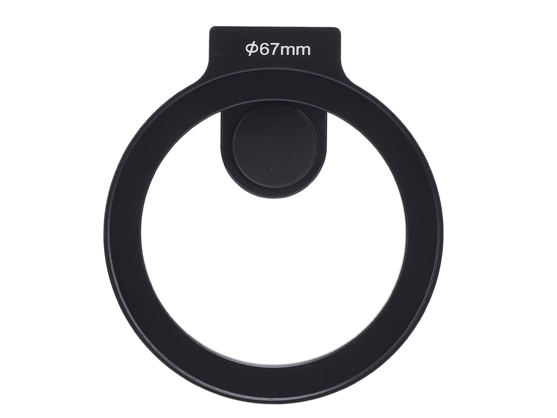 Soporte De Filtro Para Teléfono 67mm Con Clip Roscado Y Montaje Cold Shoe Para Filtros Nd Cpl Uv Star