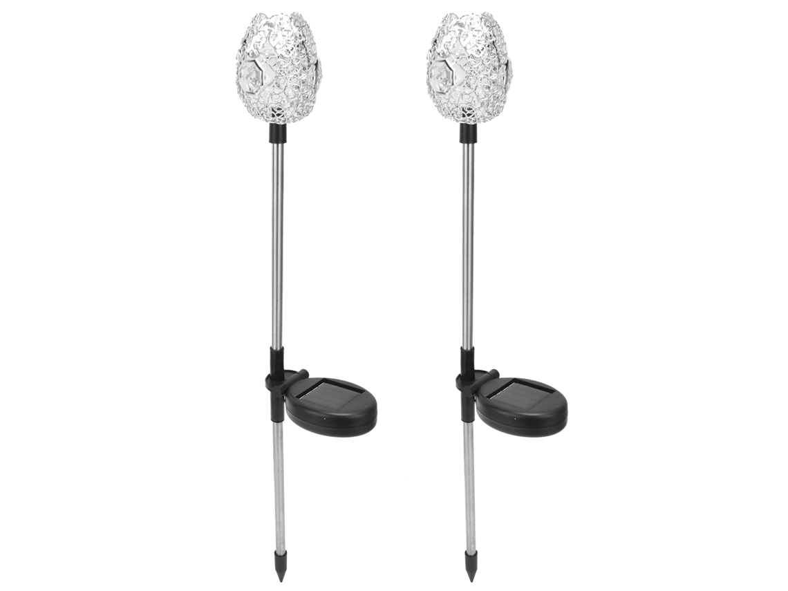 2 Lámparas Solares De Jardín Impermeables Con Estaca, Ideales Para Decorar Patios Y Exteriores. Luz