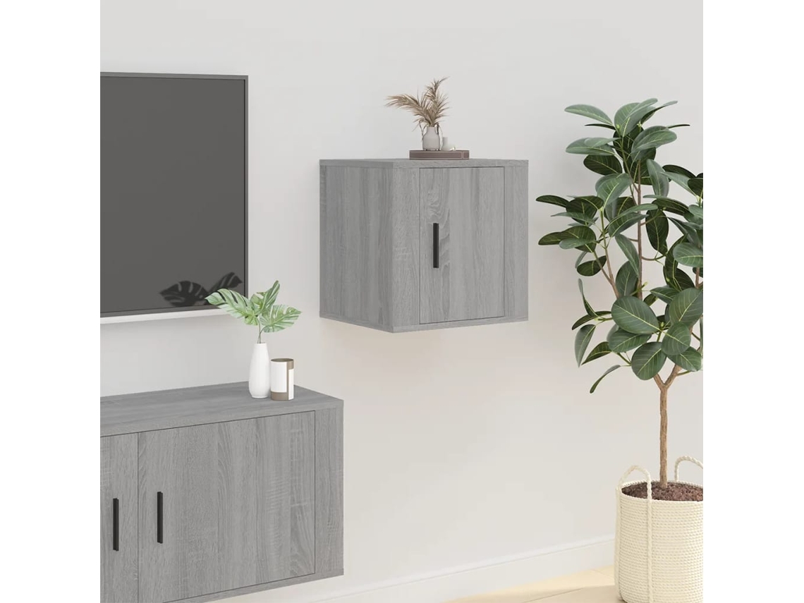 Estantería/Mueble de TV de Pared 40X34,5X40 Cm Gris Sonoma