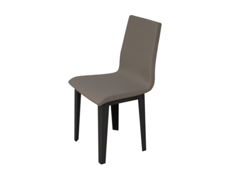 Silla Armida Tórtola 52 con patas Antracita