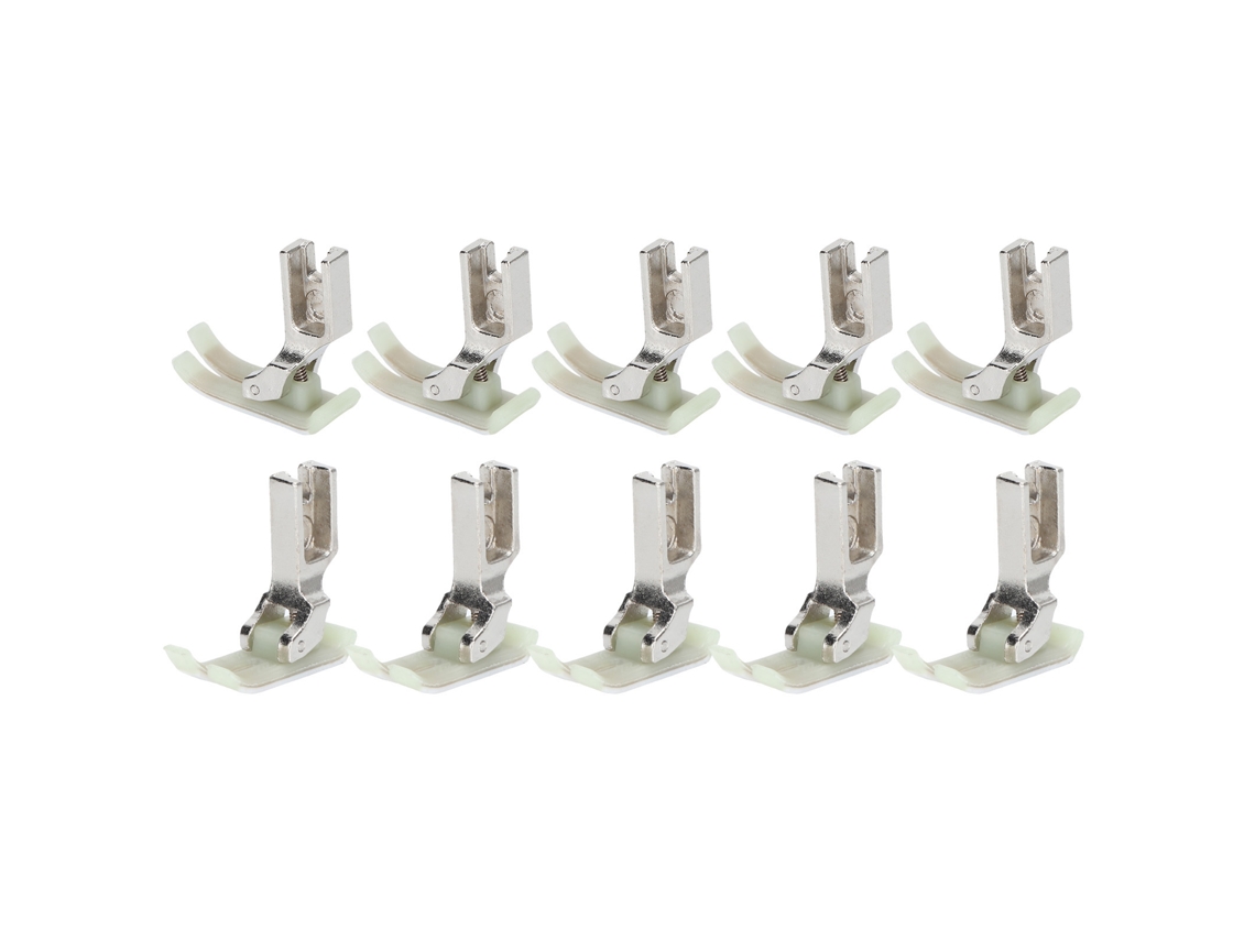 TRUYUETY 10 Unidades Pie Prensatelas Máquina de Coser Industrial Carro Plano Acero Inoxidable Plástico MT-18