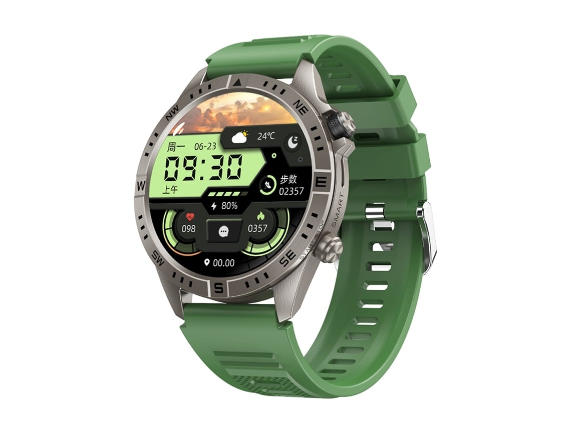 Reloj inteligente Yunzii Green con llamadas Bluetooth y notificaciones de información deportiva