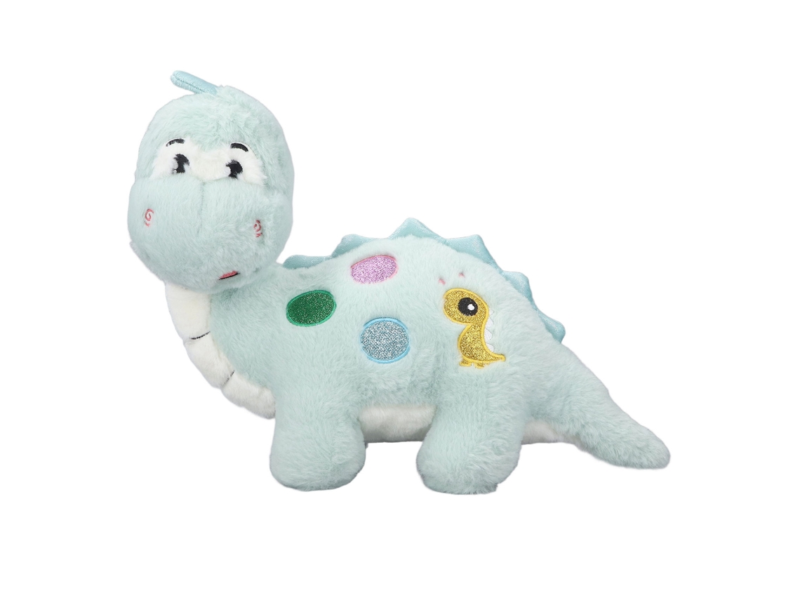 Bj-peluche De Dinossauro De Algodão Pp Suave Com Cores Vibrantes E Olhos Interessantes Para Meninos E Meninas Verde