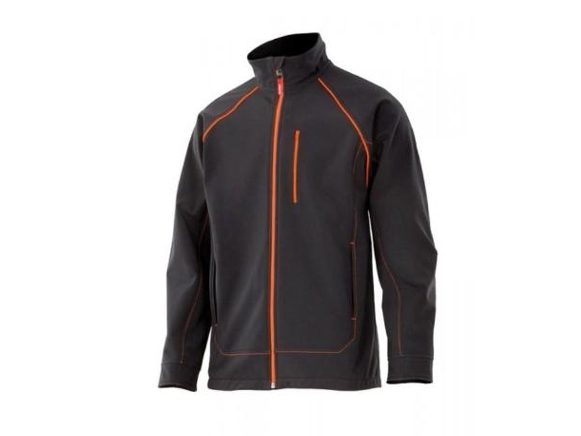 Chaqueta soft shell carry bicolor varios colores talla s-xxl talla m ropa bicolor negro naranja