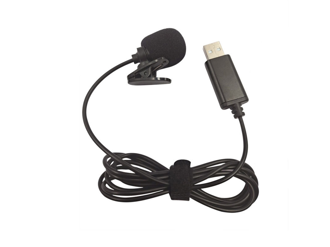 Micrófono de solapa USB, micrófono de condensador omnidireccional con clip, listo para usar. Mdug