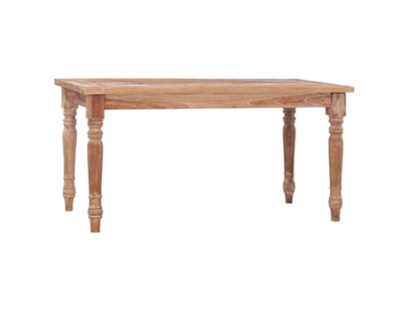 MAISON EXCLUSIVE Mesa café Batavia 90x50x45 cm madera teca maciza blanqueada