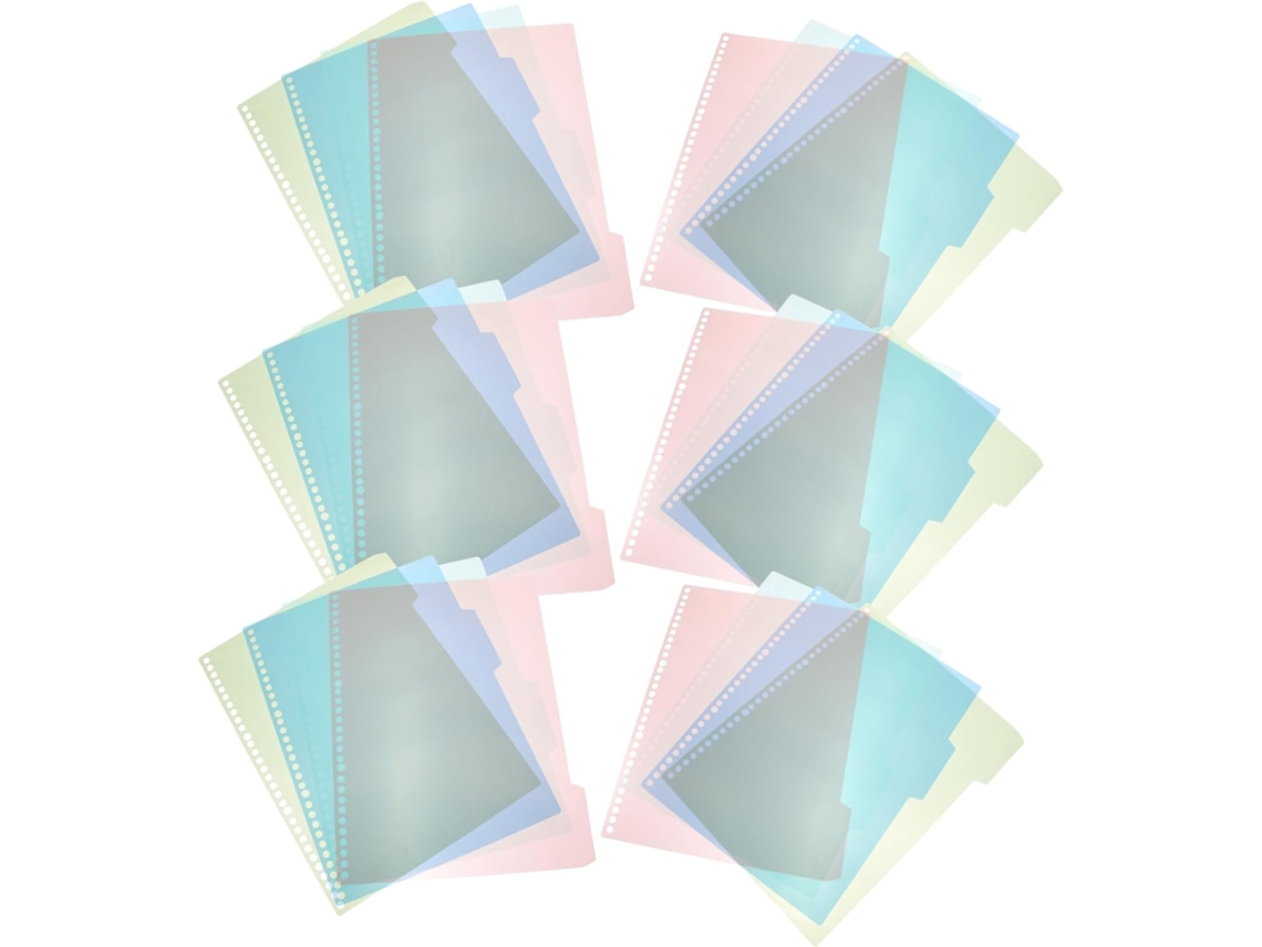 Juego de 6 separadores para cuadernos y carpetas: organizadores prácticos para una clasificación rápida - Gokoco