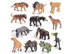 Rebe-12 Peças Modelo De Figuras De Animais Brinquedo Selva Animais Selvagens Aprendizagem Floresta Meninos Meninas