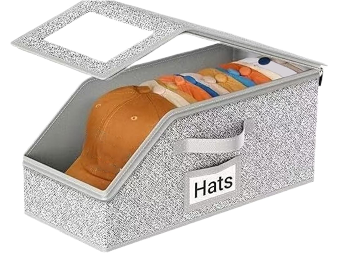 Estuche transparente para gorras de béisbol, con capacidad para 24 gorras, ideal para organizar tu dormitorio y sala de estar - Slowmoose