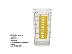 Vaso Medidor Cristal Sempre Para Leche,azucar,harina,chocolate,taza 390 Ml.