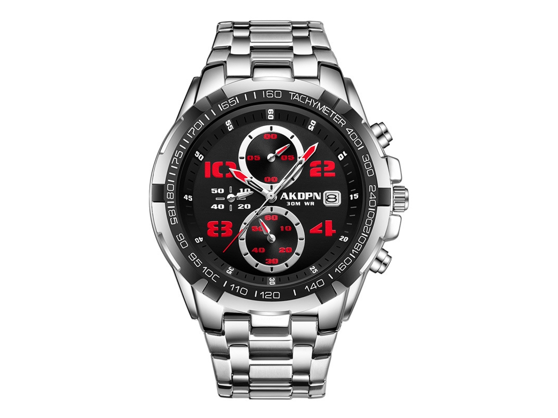 Reloj De Hombre (plateado) Con Brazalete De Acero, Movimiento De Cuarzo, Indicador De Fecha Y Manecillas Luminosas.