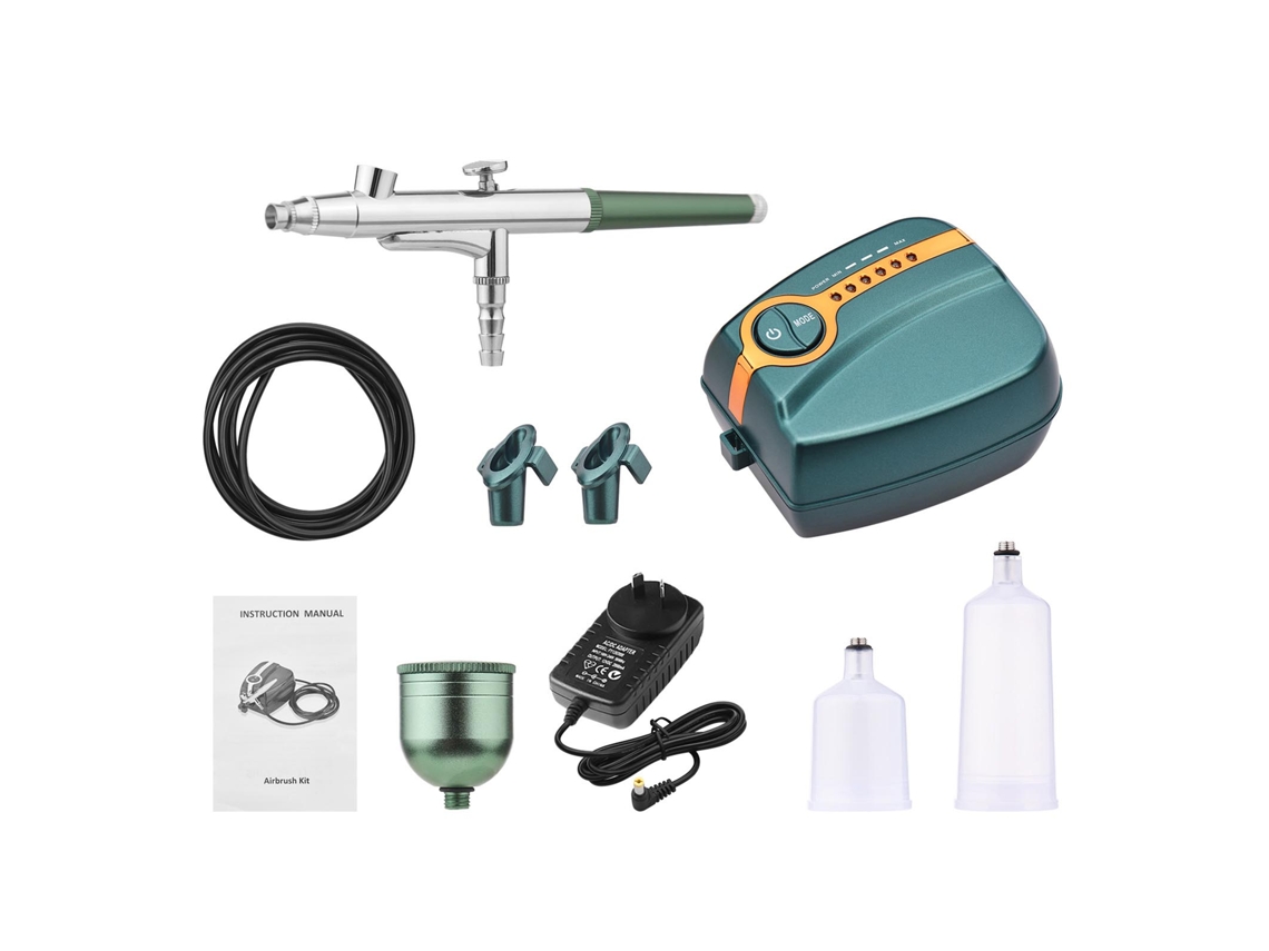 2026-kit De Aerógrafo Multifuncional Con Compresor Acción Dual 5 Niveles De Presión 3 Vasos Para Pintura Modelos Maquillaje Decoración Pasteles