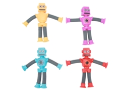 4 Jirafas De Juguete Telescópicas De Plástico Con Luz Y Cúpula Antideslizante Para Aliviar El Estrés De Los Niños.