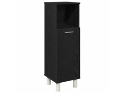 Mueble de baño MAISON EXCLUSIVE con puerta de roble negro, 30x30x95 cm